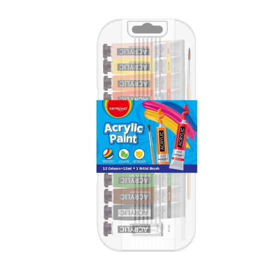 Bild von Keyroad Acrylfarben-Set, 12 Farben, 12 ml, Modell KR972962