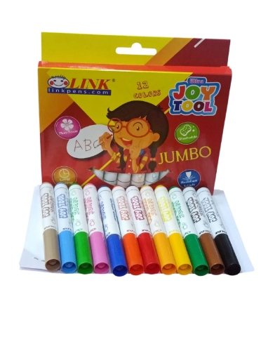 Picture of Jumbo felt-tip marker set, 12 colors, Link Joy Tool