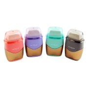 Picture of Keyroad Metallic Sharpener – Dual Hole with Container + Eraser – Model KR972935