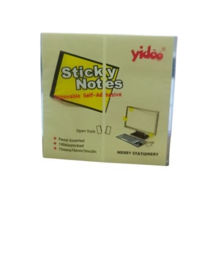 图片 便签纸 四色  75×75 毫米 100 张 - Yidoo 型号 SN2644