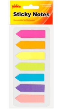 显示明细 便签纸箭头标签 7种颜色,尺寸 45 × 12 毫米,25 张 - Yidoo 型号 SN6016 图片 便签纸箭头标签 7种颜色,尺寸 45 × 12 毫米,25 张 - Yidoo 型号 SN6016