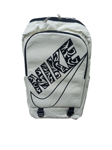 Image de Sac à dos pour ordinateur portable, en cuir, 2 fermetures éclair