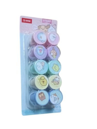 Bild von Kinderstempel-Set, Formen und Zeichnungen, Karte, 10 Stück, Modell DJ03-0206