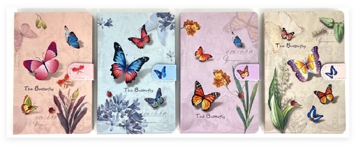 Picture of Hard Cover Notebook Cream Ruled Paper 80 Sheets B6 - SIMBA Model 8600-7