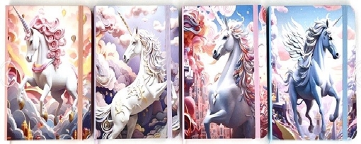 Picture of Hard Cover Notepad Cream Ruled Paper 80 Sheets - Simba Model 1701-3