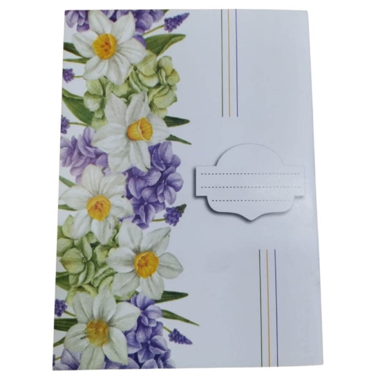 Image de Cahier scolaire à pages alternées 60 feuilles, motif rose, couverture couchée 16 × 22,5 - Extra Line