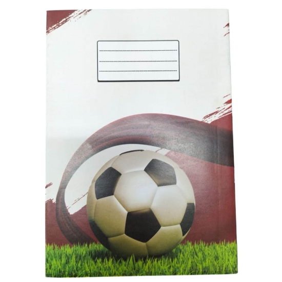 Image de Cahier Scolaire à Carreaux 40 Feuilles, Motif Football, Couverture Couchée 16 × 22,5 cm - Extra Line
