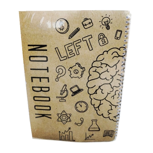 Picture of University Double Wire Ruled Notebook 80 Sheets, Kraft Design, 220 gsm Coated Cover A4 Size - Extra Line