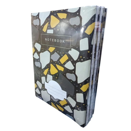 Picture of School Notebook Ruled 80 Sheets, Marble Design, Coated Cover, Size 16 × 22.5 cm - Extra Line