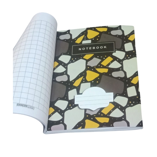 Picture of School Notebook, Squared, 80 Sheets, Marble Design, Coated Cover, Size 16 × 22.5 cm – Extra Line