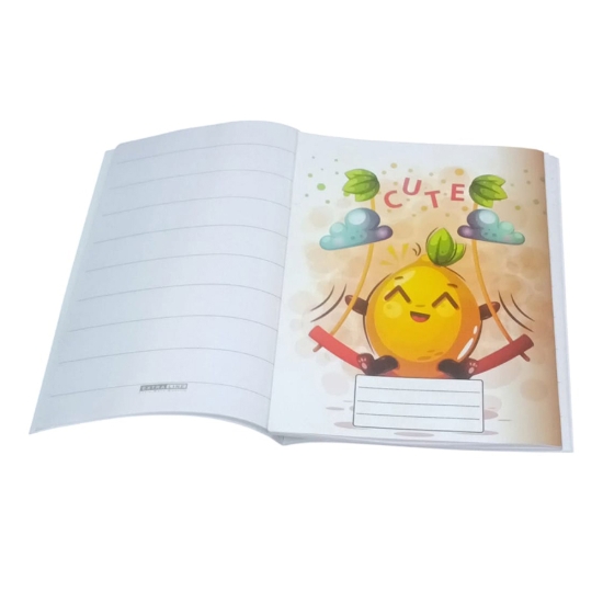 Bild von Schulheft 9 Zeilen, 28 Blatt, niedliches Design, Couché-Umschlag, Größe 16 × 22,5 cm – Extra Line