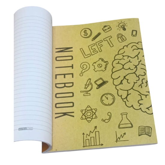 Image de Cahier Universitaire, Piqué Ligné, 60 Feuilles, Motif Kraft, Couverture Couché, Format A4 – Extra Line