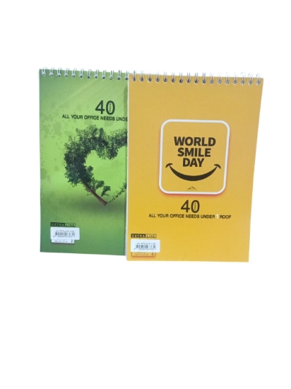 Image de Bloc-notes spirale 40 feuilles 60 g/m² papier ligné format A5, couverture couchée pelliculée 220 g/m² - Extra Line