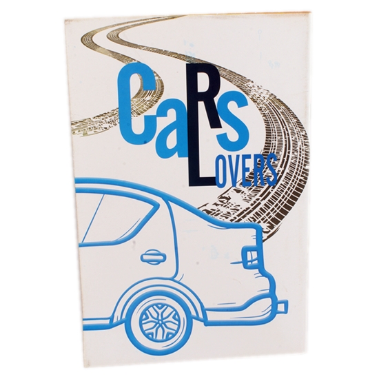 图片 Extra Line 大学用订装英文横线本 60 页，汽车图案，铜版纸封面，A4 尺寸