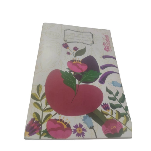 Image de Cahier universitaire, agrafé, réglure anglaise, 100 pages, motif floral, couverture couchée, format A4 – Extra Line