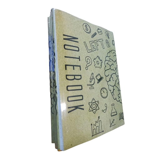 Image de Cahier universitaire Extra Line 100 feuilles ligné agrafé, motif kraft, couverture couchée, format A4