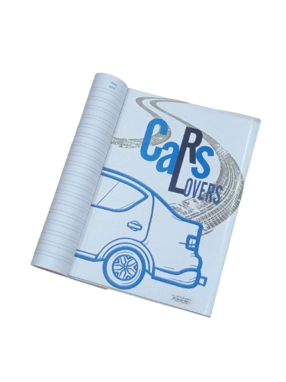 Bild von كشكول جامعي دبوس انجليزي 80 ورقة شكل سيارة غلاف كوشيه، مقاس A4 - اكسترا لاين