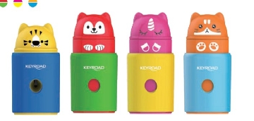 Show details for Keyroad plastic sharpener 1 hole + container – Model KR973148 Picture of Keyroad plastic sharpener 1 hole + container – Model KR973148