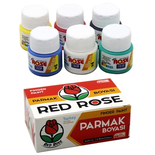 Bild von Fingerfarben, 6 Dosen à 25 ml – Red Rose, Modell GB1378