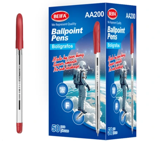 Picture of Beifa Red Ballpoint Pen 0.7 mm – Model AA200-50B3