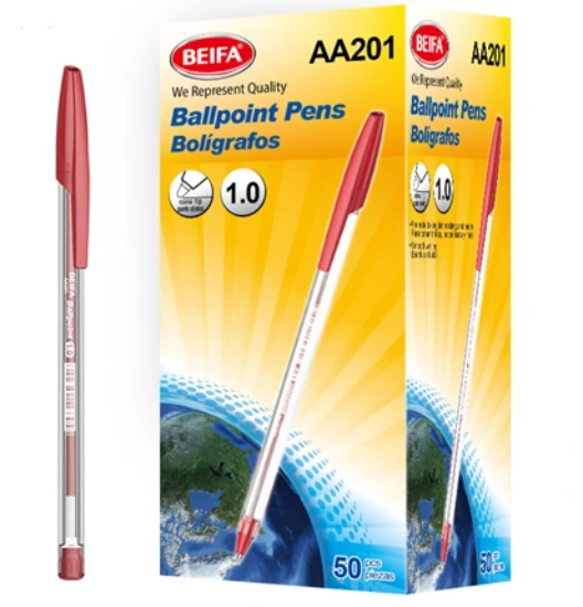 Picture of قلم جاف أحمر 1.0 مم - بيفا موديل AA201-03XE