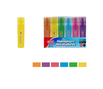 Picture of Beifa Fluorescent Chisel Yellow Pen – Model HY15A-24V1