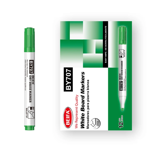 Bild von Beifa Grüner Whiteboard-Marker mit Rundspitze – Modell BY707-04B7
