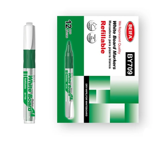 图片 قلم سبورة بيفا سن مدور اخضر قابل لاعادة التعبئة  موديل BY709-04B7