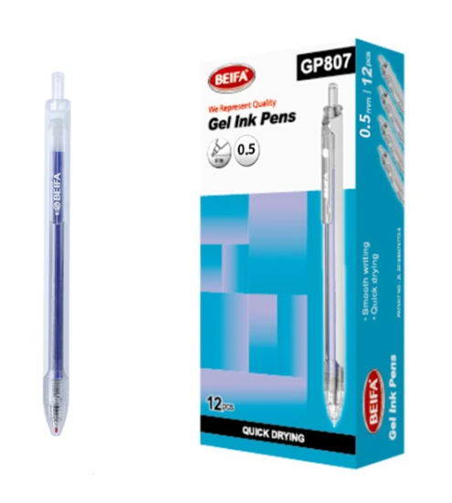 Picture of قلم جيل اسود سريع الجفاف 0.5 مم -بيفا موديل GP807-01B7