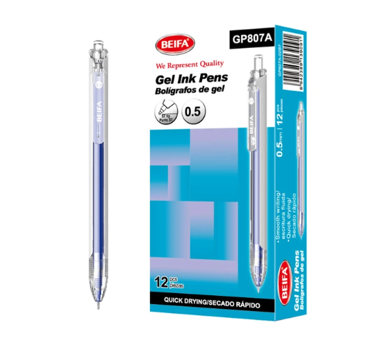 图片 قلم جيل بيفا ازرق سريع الجفاف 0.5 مم موديل GP807A-02B7