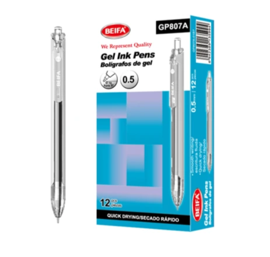 Picture of قلم جيل أسود سريع الجفاف 0.5 مم بسوستة - بيفا موديل GP807A-01B7