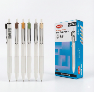 Bild von Beifa schnell trocknender schwarzer Gelstift 0,5 mm – Modell GP823-01B7