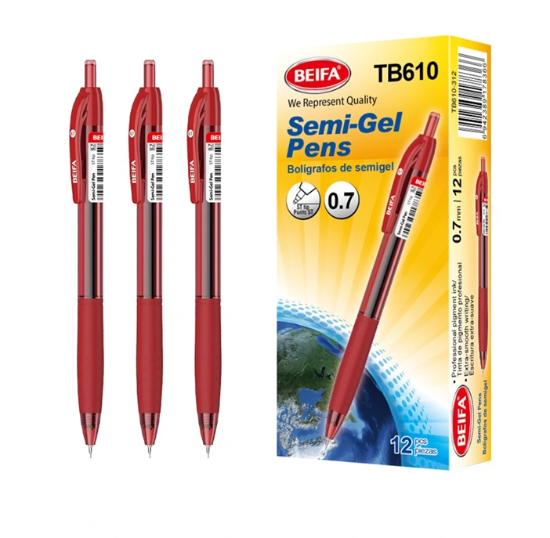 图片 قلم سيمى جيل احمر بيفا 0.7 مم موديل TB610-312