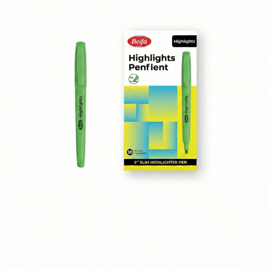 Picture of قلم فسفوري مشطوف سن رفيع اخضر -بيفا موديل HY513-04B7