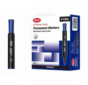 Image de Marqueur Permanent Bleu à Pointe Ronde Beifa – PY906-02B7
