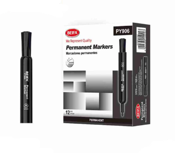 Image de Marqueur Permanent Noir à Pointe Ronde Beifa – PY915-01B7