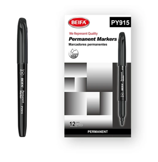 Picture of قلم ماركر دائم سن مدور اسود -بيفا موديل PY915-01B7
