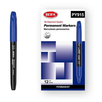 Image de Marqueur Permanent Bleu Beifa, Pointe Ronde – PY915-02B7