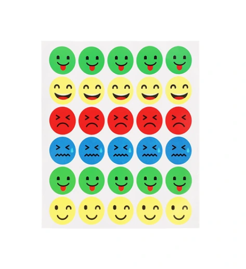 Imagen de Pegatinas emoji para niños Beifa, 2 hojas, modelo ST3-2A