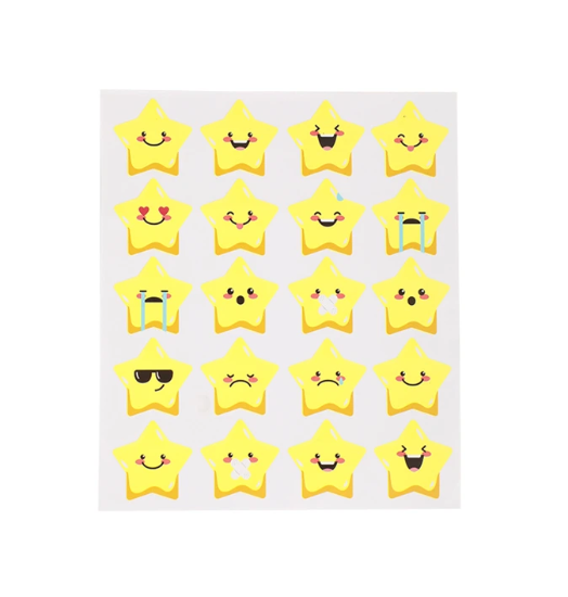 Image de Autocollants en forme d’étoiles Beifa, 2 feuilles, modèle ST7 2A