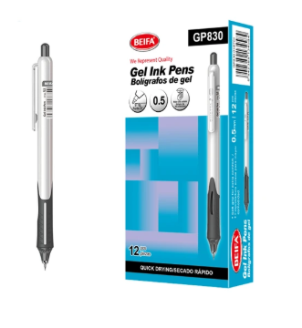 Bild von Beifa schnell trocknender schwarzer Gelstift 0,5 mm – Modell GP830-01B701