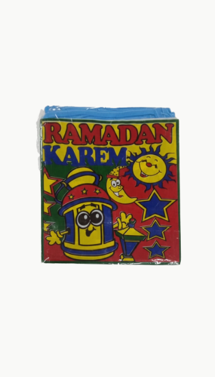 Bild von Ramadan-Dekogirlande aus Kunststoff – große Quadrate mit Cartoon-Motiven