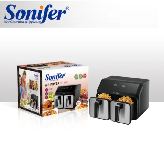 Picture of Digital Air Fryer, 2 Drawers, 4L, 2200W – Sonifer Model SF 1038