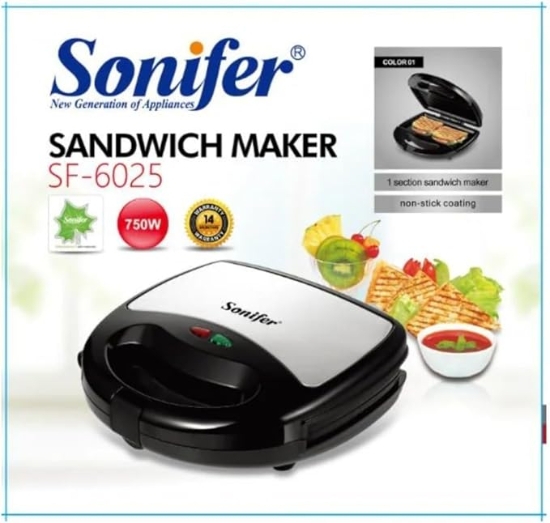 Picture of ساندوتش ميكر سونيفير 750 وات موديل SF 6025