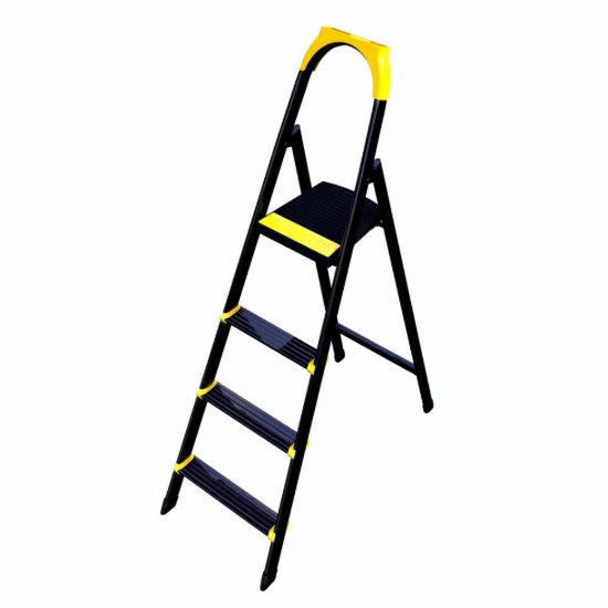 Picture of سلم معدني قابل للطى مانو 3 درجات 0.84 متر حرف دي بقواعد مانعة للانزلاق حمولة 150 كجم