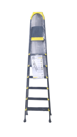 Picture of Mano Folding Metal Ladder, 6 Steps, 1.5 m, D-Shape, Anti-Slip Feet, 150 kg Load Capacity
