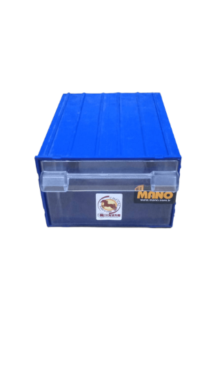 Bild von Mano Kunststoff-Aufbewahrungsschublade mit Griff, 52 × 100 × 140 mm, Nr. 20, Blau, Modell MK-20