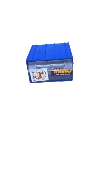 Bild von Mano Kunststoff-Aufbewahrungsbox mit Griff, 62 × 110 × 120 mm, Nr. 30, Blau, Modell MK-30