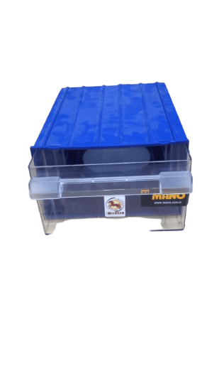 Picture of Mano Plastic Storage Bin with Handle 150 × 260 × 340 mm No. 60 Blue Model MK-60
