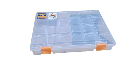 Picture of Mano Transparent Plastic Tool Box with Handle and Compartments 15 Inch 56 × 285 × 380 mm